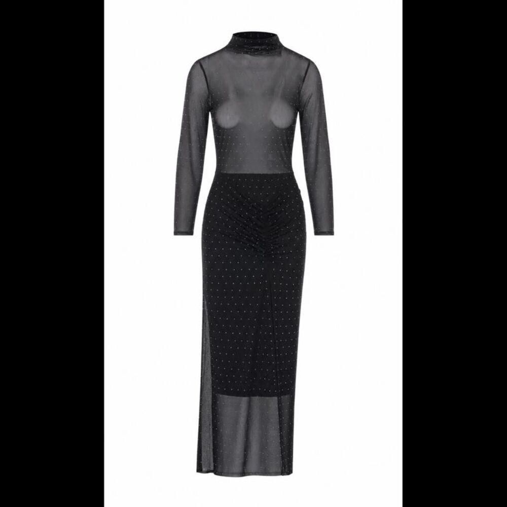 Liu Jo Women Long Tulle Dress With Rhinestones